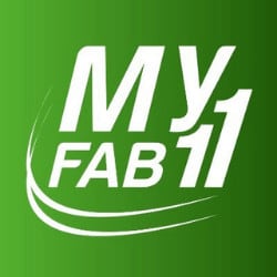 Myfab11 logo.