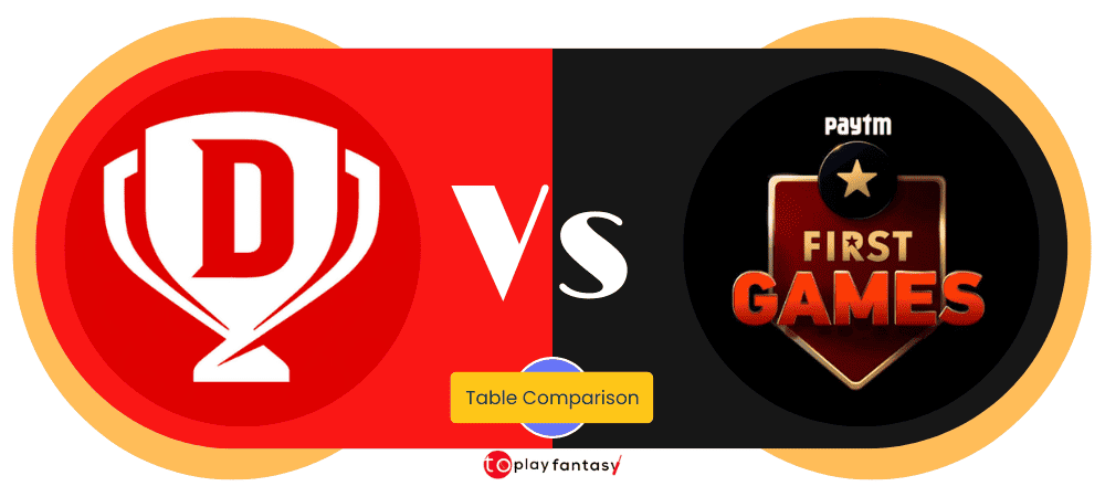 Dream11 Vs First Games app Comparison.